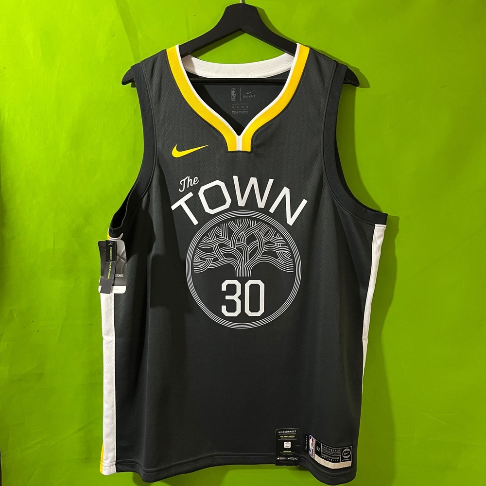 NWT Nike Stephen Curry Golden State Warriors The Town Jersey Grey‎ XL